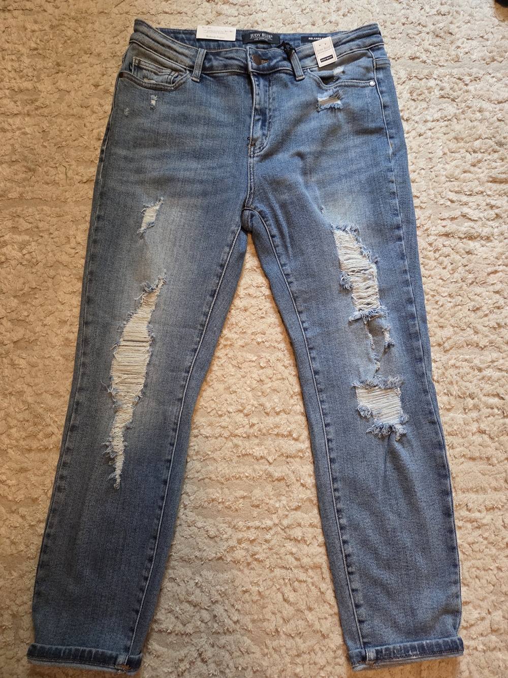 Judy Blue High Waist Distressed Blue Jeans